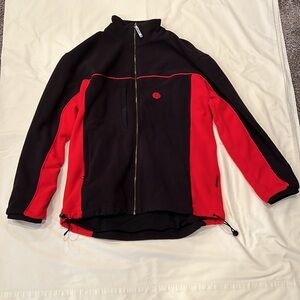Ducati Men's Black and Red Fleece Jacket